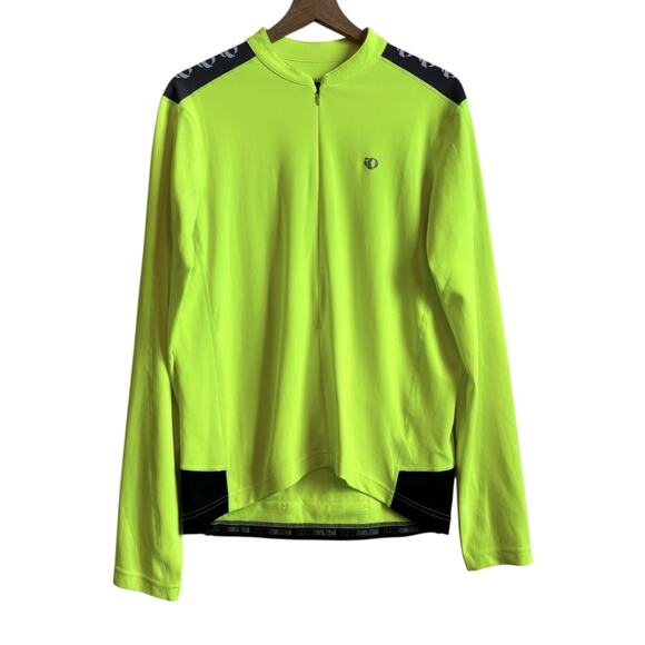 Pearl Izumi Select Men’s Screaming Yellow Long Sleeve Road Cycling Jersey Sz XL - Picture 1 of 12